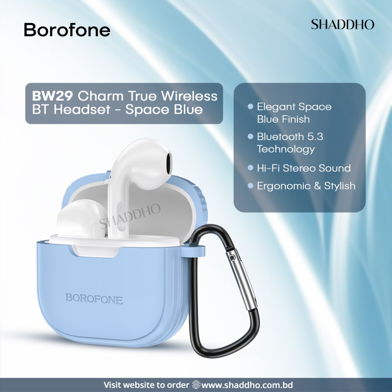 Borofone BW29 Charm True Wireless BT Headset - Space Blue