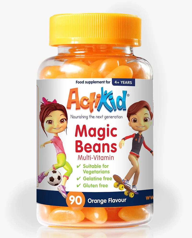 ActiKid Magic Beans Multi-Vitamin Orange (90 Softgel)