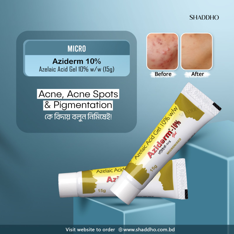 Micro Aziderm 10 Gel 10% w/w (Azelaic Acid) - 15g
